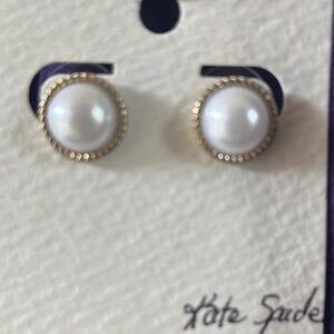 Kate Spade Pearl Button Earrings
